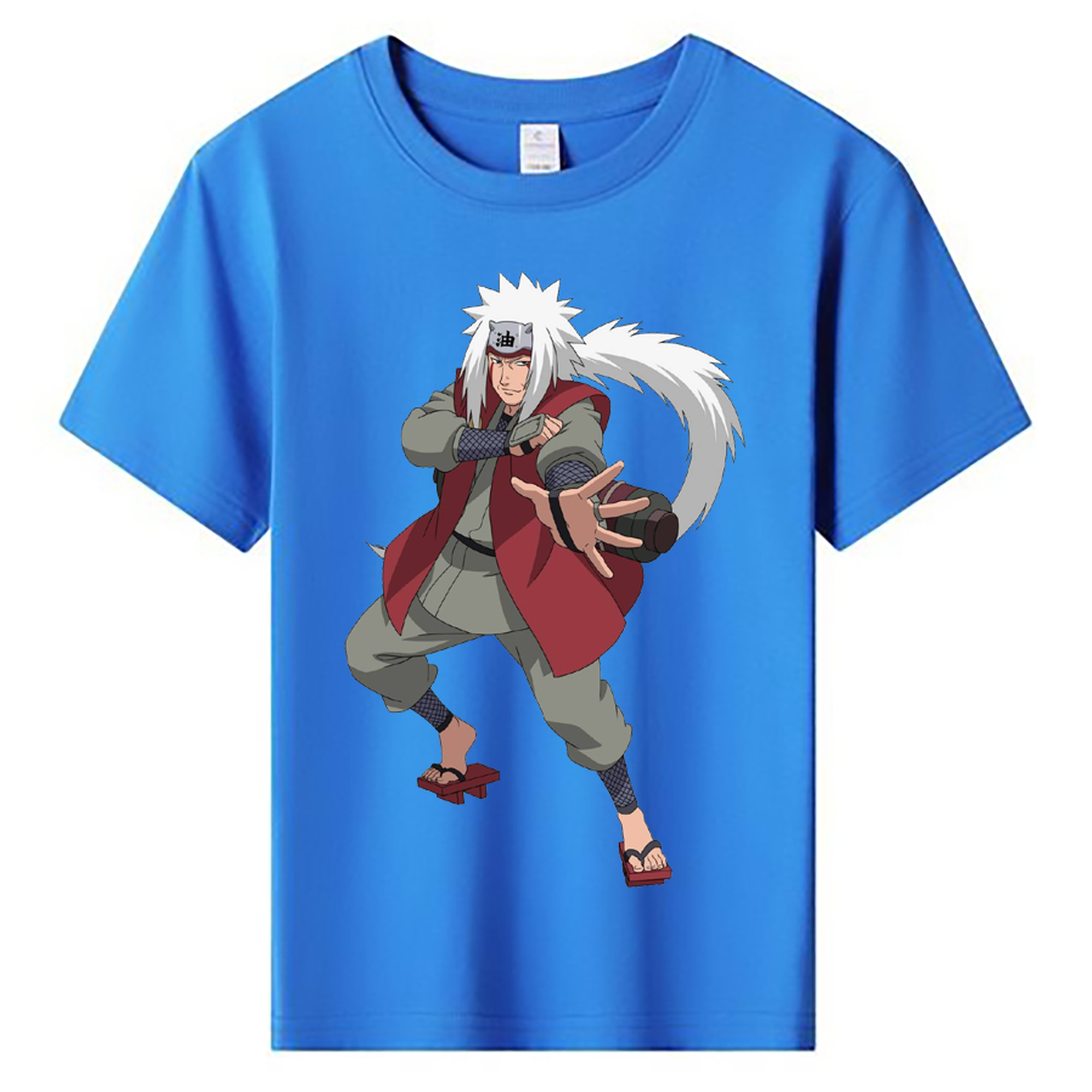 （画像用） NARUTO -ナルト- 自来也（じらいや） Jiraiya 綿100％キッズTシャツ（フロントプリント）